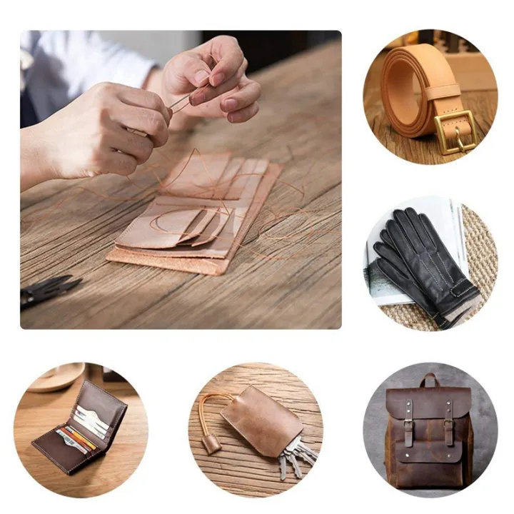 BRADOO-31%20Pcs%20Leather%20Sewing%20Tools%20Diy%20Leather%20Craft%20Tools%20Hand%20Stitching%20Tool%20Set%20With%20Groover%20Awl%20Waxed%20Thread%20Thimble%20Kit%20-%20Image%207