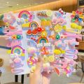 14 pics Hair Clips for Girls Cute Fashion Baby Girl Hair Accessories Mix Flower Colorful Candy Flower Fruit Set Hair Pins Hair Barrettes Set for Girls Kids Teens Toddlers (Flower Set Mix Colors).. 