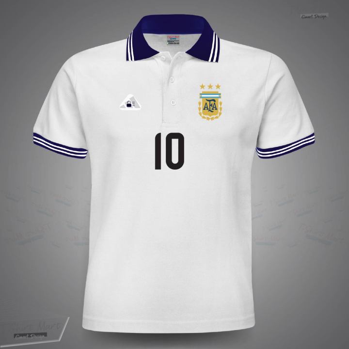 Argentina 10 short Sleeve Polo Football Jersey For Men - Argentina PK Polo Jersey - Argentina Jersey