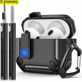 Uonevic 3 2021ple AiAirPods 3rd Gen New Case Case with Cleaning Kit Carbon Hot Selling Fiber Switch Headphone Case for AprPods Charging Case.