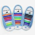 RHS Online Colored No Tie Elastic Shoe Laces 100% Silicone Trainers Adult Shoelaces.