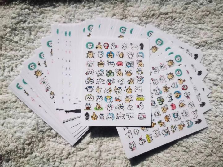 5/60pc%20paku%20rabbit%20nail%20stickers%20Nail%20Art%20Stickers%20Cute%20Cartoon%20Character%20Design%20Chiikawa%20Nail%20Decals%2080*105mm%20adhesive%20stickers%20-%20Image%204