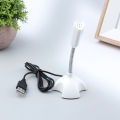 3.5mm Laptop Microphone USB Desktop Stand Mic With Holder For Studio Speech Singing Gaming Streaming Eatop. 