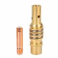 11Pcs/Set Mig Welding Nozzle Welder Torch Nozzles Gold Tip Holder Contact Tips 0.040 Inch Gas Diffuser Set For Torches.