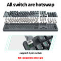FURYCUBE ZT104 Gasket Structure Mechanical Keyboard 104 Keys Wired Keyboard Type-C USB Support Hot Swap LED Gaming Keyboard. 