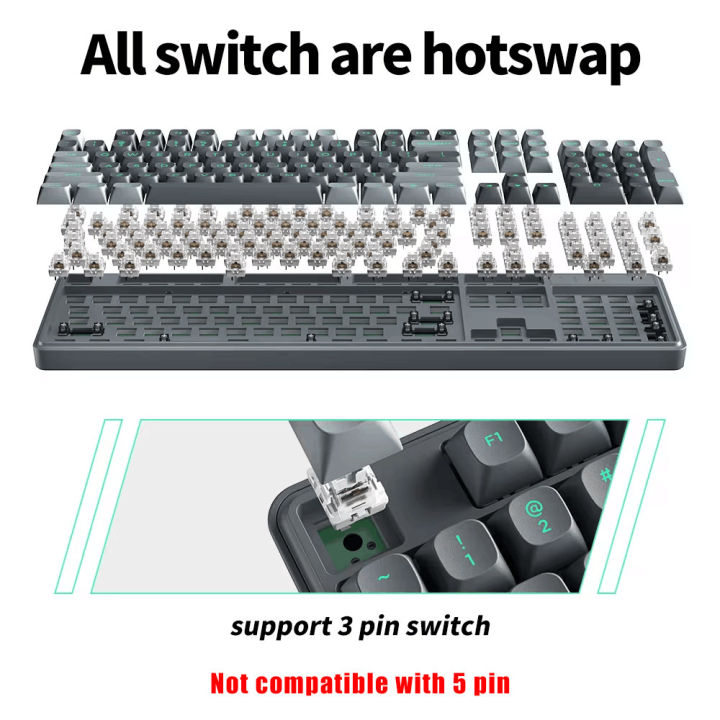 FURYCUBE%20ZT104%20Gasket%20Structure%20Mechanical%20Keyboard%20104%20Keys%20Wired%20Keyboard%20Type-C%20USB%20Support%20Hot%20Swap%20LED%20Gaming%20Keyboard%20-%20Image%205