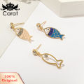 3Pcs/Set Bohemian Hollow Fish Rhinestone Charm Stud Earrings Women Jewelry Gift. 