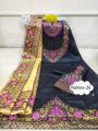 Cotton Unstitched Multicolour Afsan & Screen Print Three-Piece Salwar Kameez - Ethnic Dress for Comfort and Fashion.