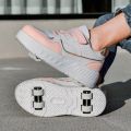New Roller Skate Shoes For Boys Girls Kids Children's Four Wheels Detachable Fashion Outdoor Sports Street Skateboard Sneakers. 