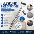 Itch Scratch Massage Tool-Stainless Steel Telescopic Portable Adjustable Size Pen ClipTelescopic Back Scratcher.