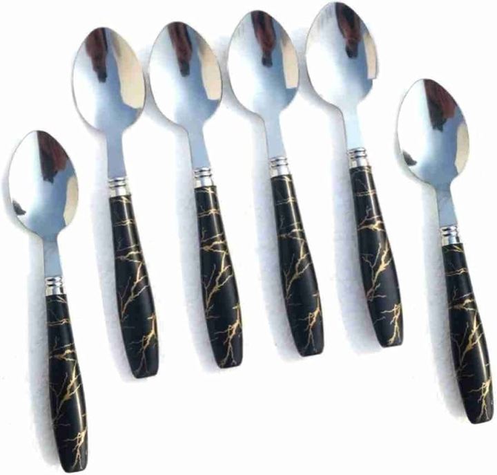 Stainless%20Steel%20Ceramic%20Design%20Spoon%20for%20Home/Kitchen,%20Set%20of%206%20Pc%20-%20Image%205