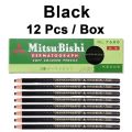 12Pcs/lot Japan Black Pencil Colored Pencil Dermatograph K7600 Oil-Based Paper Wrapped For Tattoo Eyebrow Marker Paint Pencil Abandon Abandon. 