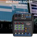 Portable sound mixing console with Bluetooth 48V Phantom Power Monitor Karaoke System USB Mixer Audio. 