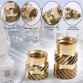 300Pcs Thread Knurled Nuts Brass Knurled Threaded Insert Nuts for 3D Printing Injection Molding.