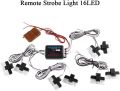 Wireless Remote Control Led Strobe Grill flashlight 4 Bulbs. 