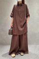 Woman’s Solid color mid-length shirt women summer new fashion loose casual suit. 