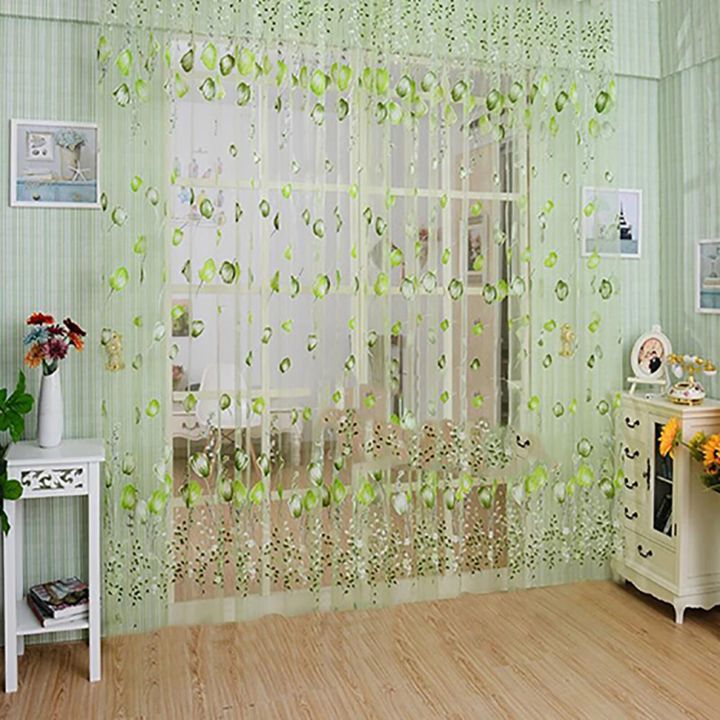 Floral%20Tulle%20Voile%20Door%20Window%20Curtain%20Drape%20Panel%20Sheer%20Scarf%20Valances%20Divider%20Sheer%20Window%20Curtains%20Living%20Room%20Decor%20-%20Image%204
