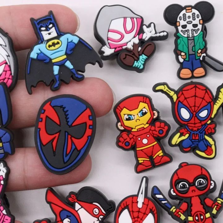 1PCS%20Anime%20Disney%20Series%20Marvel%20Heros%20Avengers%20Spider%20Man%20PVC%20Shoe%20Buckle%20Charms%20Accessories%20DIY%20Shoes%20Decoration%20Clog%20Boys%20Gift%20-%20Image%205