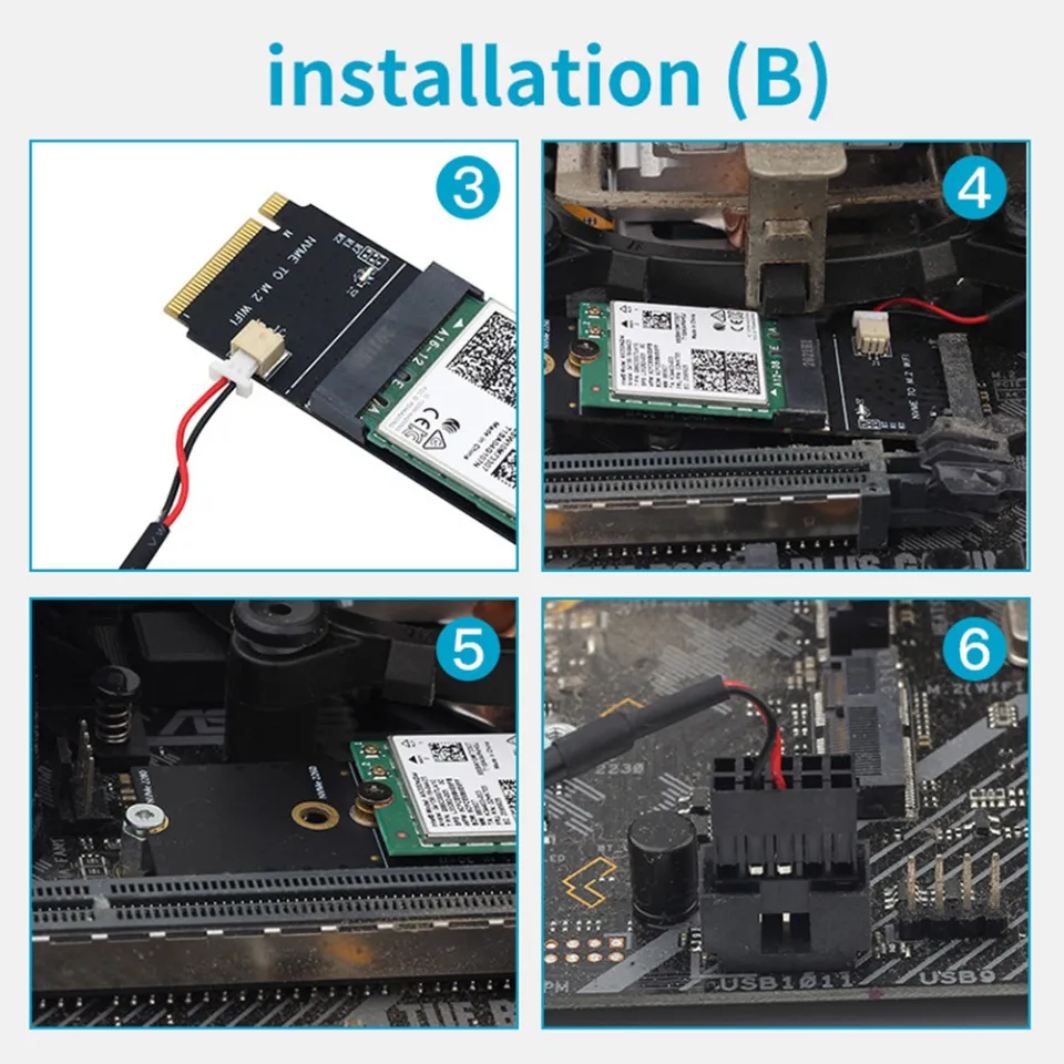 Ssd Adapter M2 Ssd In Wifi Slot Mini Pci E Key A/E To NVMe Adapter