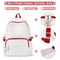 Kawaii School Backpack for Women, Water Resistant College Bookbag with 14 Inch Laptop Sleeve Aesthetic Daypack for Travel Work. 