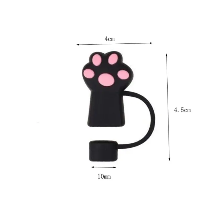 Cute%2010mm%20Cat%20Paw%20Straw%20Cover%20Spill-Proof%20Reusable%20Straw%20Stopper%20Dust-Proof%20Straw%20Topper%20Party%20-%20Image%202