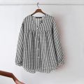 Button Long Sleeve Shirt Plaid Plus Size Grameen Check Shirt.