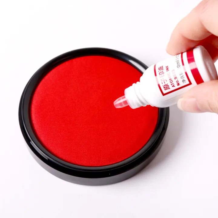 Deli%209870%20Quick%20Drying%20Ink%20Pad:%20Large%20Red%20Round%20Quick%20Drying%20Ink%2095mm%20Financial%20Office%20Supplies%20Ink%20-%20Image%203