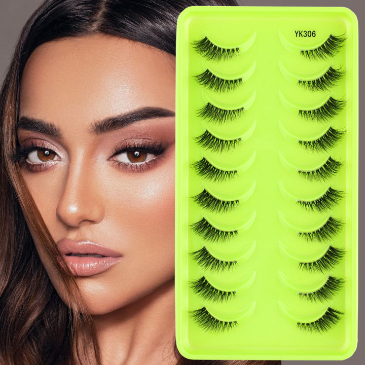YSDO False 3D Mink Half Eyelashes 3-10 Pairs Eyelash Extension Natural Long Makeup Maquilagem Half Lashes Soft Faux Cils