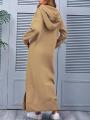 Turkey Hooded Tracksuit Maxi Dress Women Muslim Arab Striped Jogging Sports Long Dress Walk Wear Musulman Islamic Clothing 4XL.