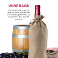 12 Pieces Burlap Wine Bags Jute Wine Bottle Bags.