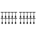 20PCS Adjustable Plastic Sign Holder,Clip-on Style Double Head Display Clips Rotating Reuse Sign Price Tag for Store.