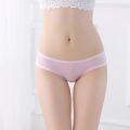 Transparent Mesh Panties Ladies Low-Waist Seamless Solid Color Underwear Breathable Ultra-thin Cool Briefs.