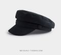 【beauty code store】Fashion Spring Summer Hat Sailor Hat for Women Black White Flat Female Travel Cadet Hat Captain Cap.