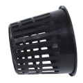 20pcs 3 inch Heavy Duty Mesh Pot Net Cup Basket Hydroponic Aeroponic Planting Grow Clone Black.