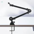 Microphone Arm Mic Stand Desk Mounted Foldable Clip on Cable Management Holder Accessory 360° Rotation Space Saving for Video Gaming. 
