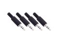 3.5mm Replacement Repair Plug Jack TRS 3 Pole Stereo Male Plug 1/8 3.5mm Solder Type DIY Audio Cable Connector for Headphone Headset Earphone Cable Repair - 4Ps. 