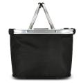 Bicycle Front Basket Folding Removable Bike Handlebar Basket Pet Cat Dog Carrier Bag Aluminum Frame Top Handles. 