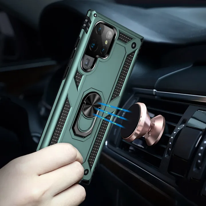 For%20Samaung%20Galaxy%20S22%20Ultra%205G%20Shockproof%20TPU%20+%20PC%20Protective%20Case%20with%20360%20Degree%20Rotating%20Holder(Black)%20-%20Image%204