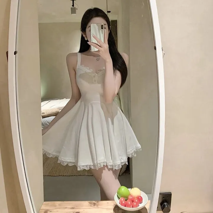 Mini%20Dress%20Women%20Summer%20A-line%20Slim%20Party%20Spaghetti%20Strap%20Sundress%20Vacation%20Ladies%20High%20Waist%20Ulzzang%20Fashion%20Vestidos%20Y2k%20-%20Image%203