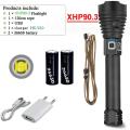 400000 Lumens XHP199 Highwerful LED  led torch usb Rechargeable 18650 26650 flash light XHP90 XHP70 XHP50 Lantern - XHP90.3. 