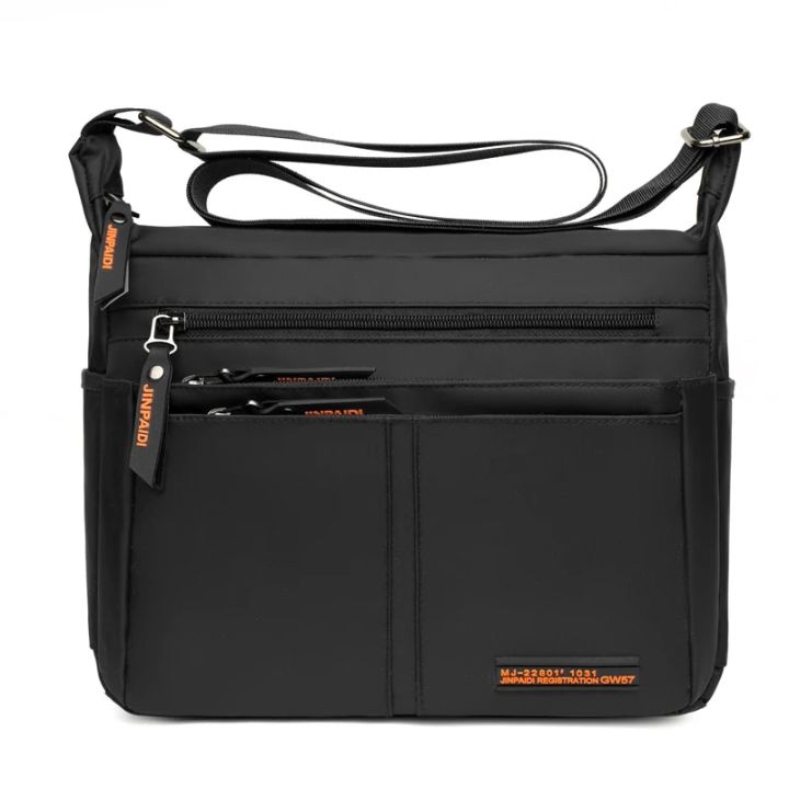 Multi-pocket Men's Zipper sling Shoulder Bag Nylon Boys Cross body Bag Business Man Messenger Bag designer Male Travel Handbag