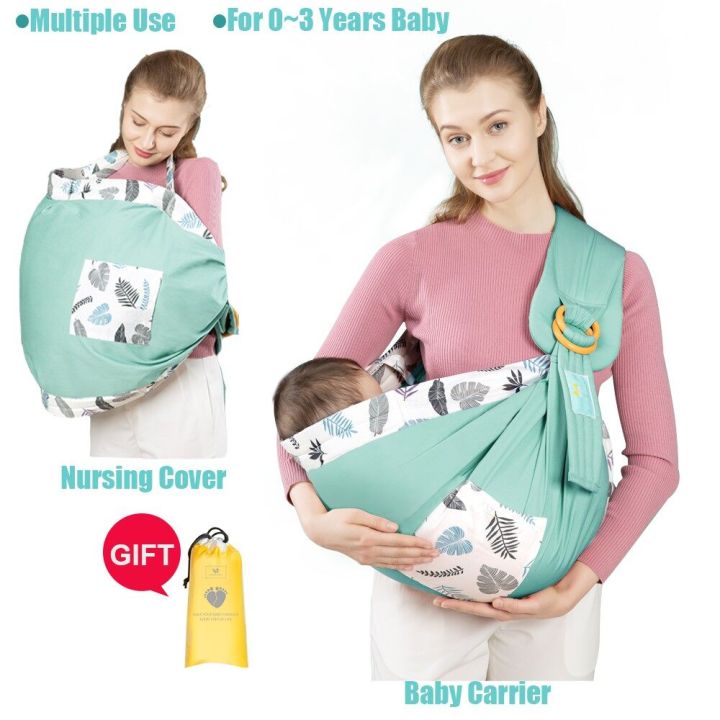 Babelovey Baby Carrier Newborn Nursing Towel Four Seasons Baby Sling Wrap Breathable Carrier