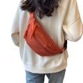 Mobile phone waist bag, men's chest bag, waterproof Japanese small shoulder bag, women's lightweight student casual sports ins-style crossbody bag. 
