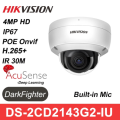 Hikvision DS-2CD1143G0-IUF 4MP Dome IP Network Camera. 