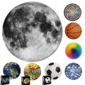 Halloween 65CM Round Puzzle 1000 Pieces Kid 3D Earth Moon Constellation Rainbow Paper Assemble Jigsaw Puzzle Games Education Toy For AdultDolls Accessories.