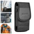 Cell Phone Nylon Protective Case Waist Bag Shockproof Outdoor Accessories Black. 