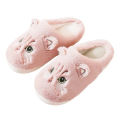 Cute Cat Slippers Fluffy Furry Women Home Platform Slippers Men Winter Plush Slides Indoor Fuzzy Slippers Lovely Cotton Shoes.