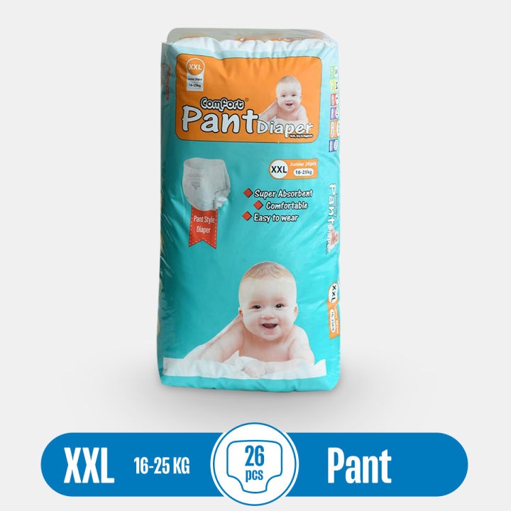 Comfort Pant Style Baby Diapers XXL (16-25kg) - 26pcs