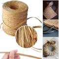 3x Raffia Paper Ribbon Roll Natural Twine Cord String for Valentine' Day Gift Wrapping Florist Bouquets Projects Crafting Weaving. 