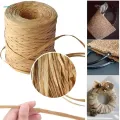 3x Raffia Paper Ribbon Roll Natural Twine Cord String for Valentine' Day Gift Wrapping Florist Bouquets Projects Crafting Weaving. 